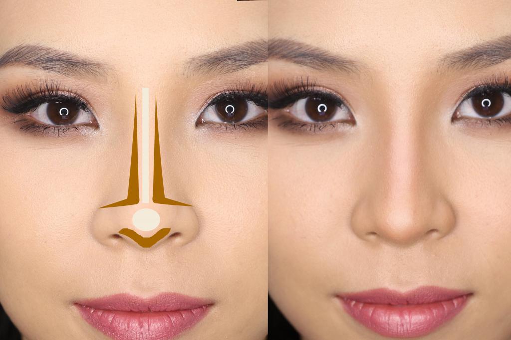 Визуальная коррекция лица с помощью макияжа